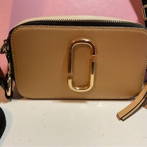 Marc Jacobs Tan Crossbody with Gold Double-J Logo
